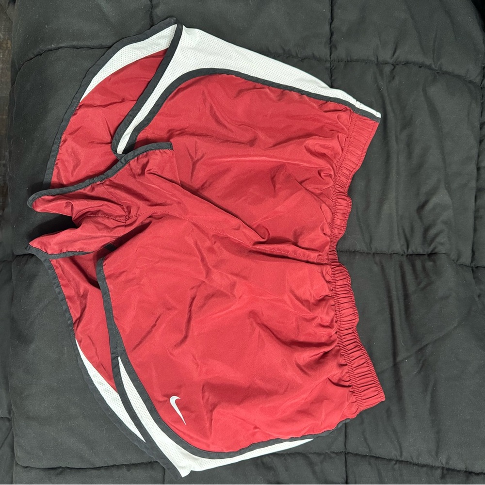 Nike maroon and White Sports Shorts